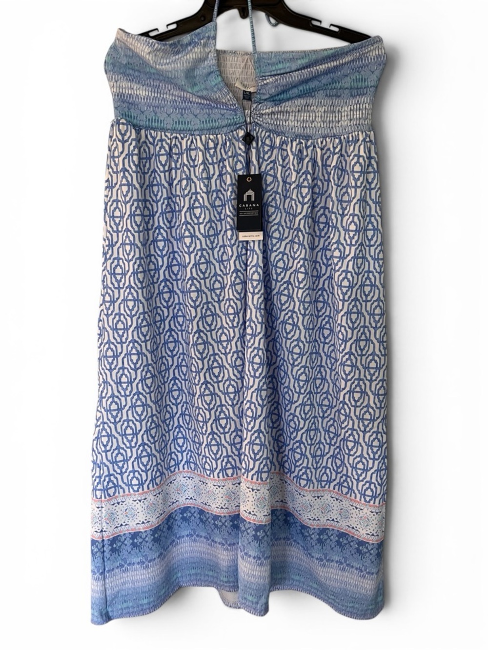 Cabana Life NWT Blue Women’s Swim Coverup Dress convertible tie sundress beach